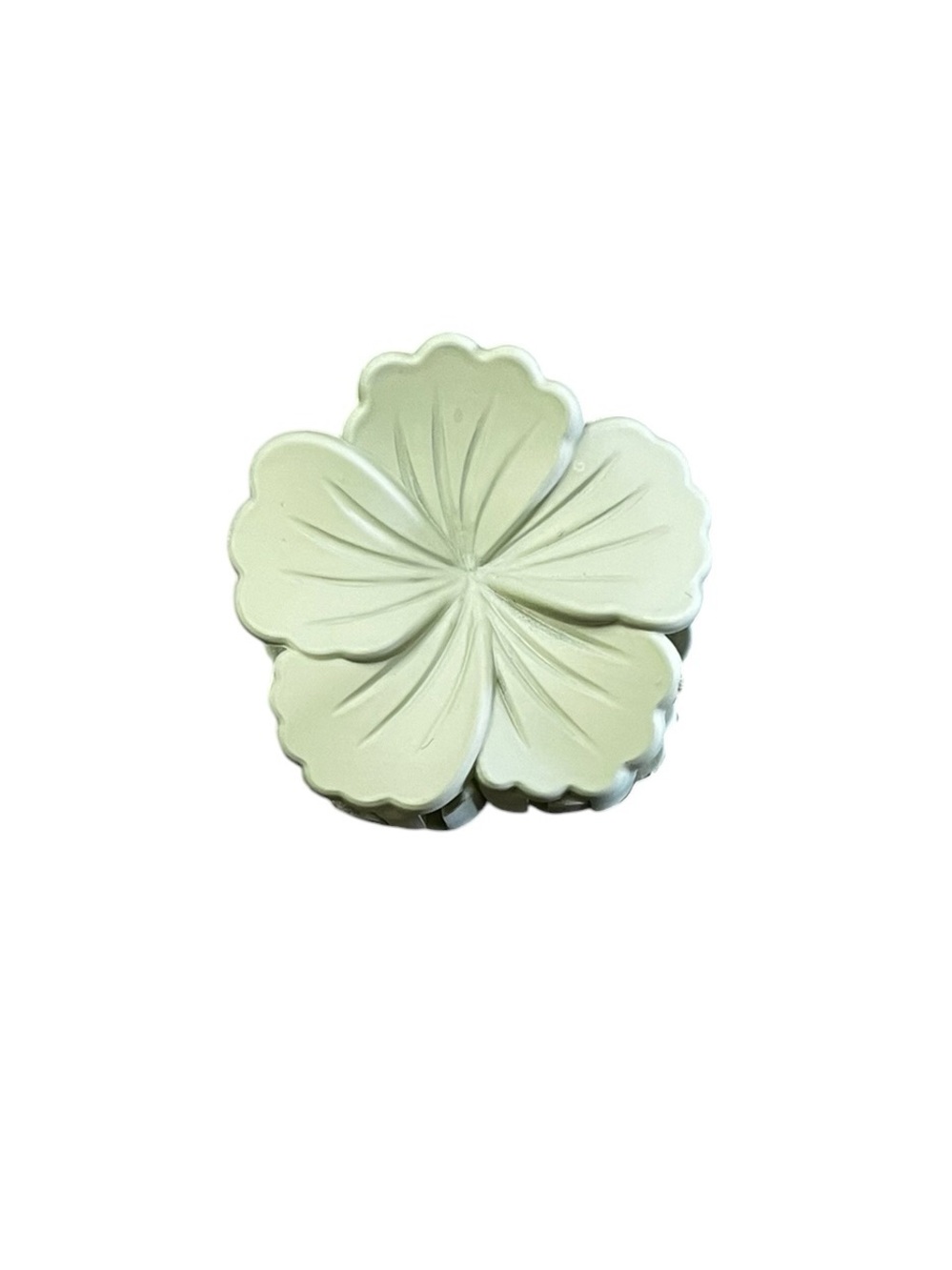 Sage Green Hibiscus Matte Mini Floral Flower Matte 1.5" Lobster Claw Hair Clip